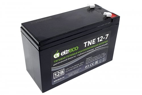Тяговый аккумулятор Eltreco TNE12-7 (12V7A/H C20)