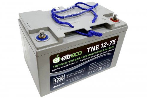 Тяговый аккумулятор Eltreco TNE12-75 (12V60A/H C3)