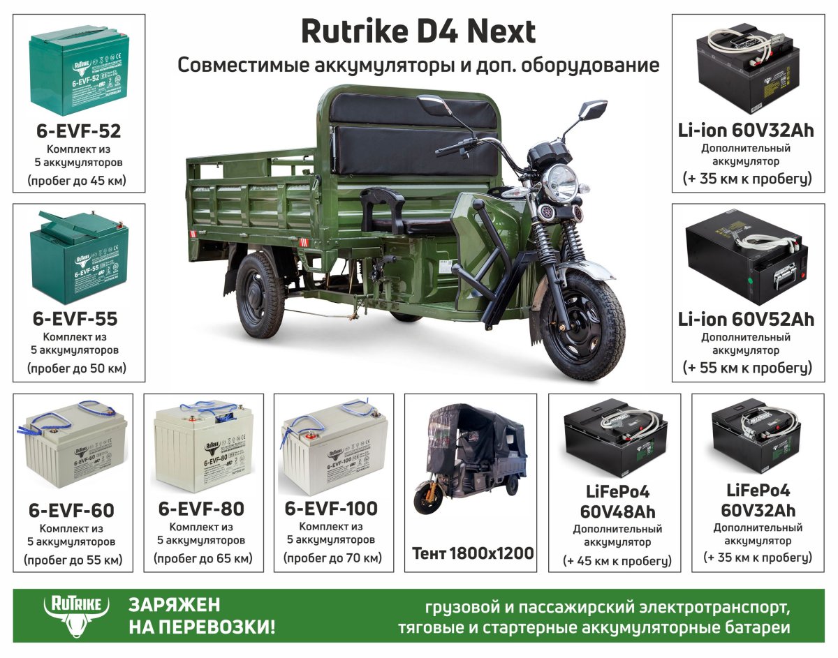Электротрицикл Rutrike D4 NEXT 022761