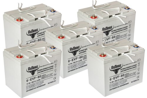 Комплект тяговых аккумуляторов Rutrike 6-EVF-80 (60V80A/H C3)
